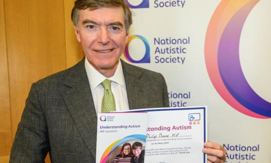 Philip Dunne attends first ever Understanding Autism session in Parliament.