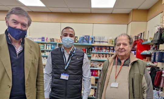 Philip Dunne MP with Ravi Nagra, Lunts Pharmacy’s Managing Director, and Cllr David Evans