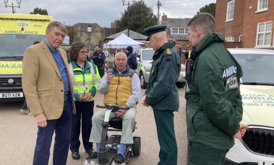 Philip Dunne MP attends WMAS Community First Responder recruitment drive in Ludlow