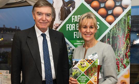 Philip Dunne MP with NFU President Minette Batters