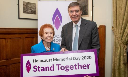 Philip Dunne MP with Holocaust survivor Eve Kugler
